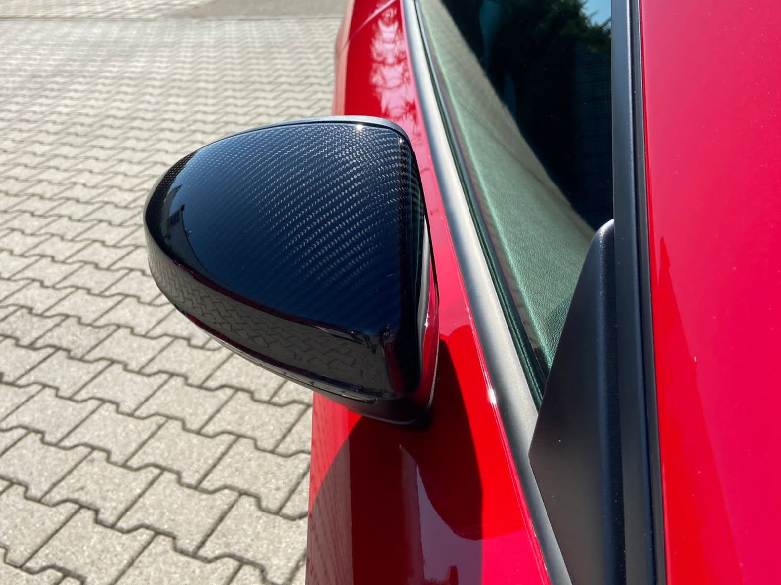 Carbon Spiegelgehäuse-Kappen passend für Audi TT / TTS / TTRS 8S / FV - ohne Side Assist