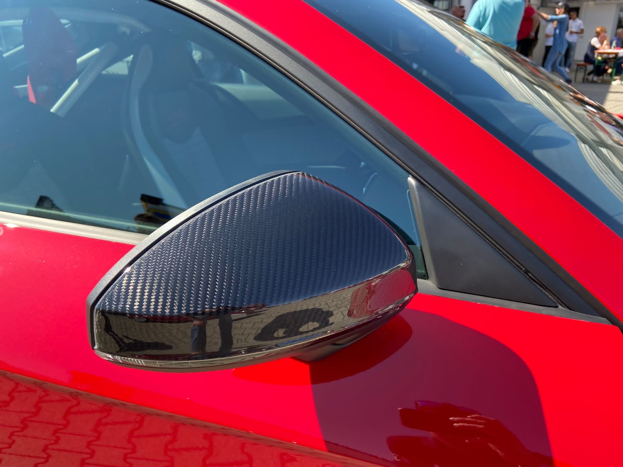 Carbon Spiegelgehäuse-Kappen passend für Audi TT / TTS / TTRS 8S / FV - ohne Side Assist